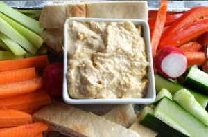 hummus sin garbanzos con crudites