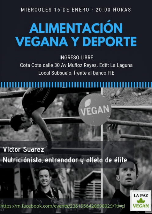 Bio Victor Suarez - Cartel Alimentacion vegana y deporte